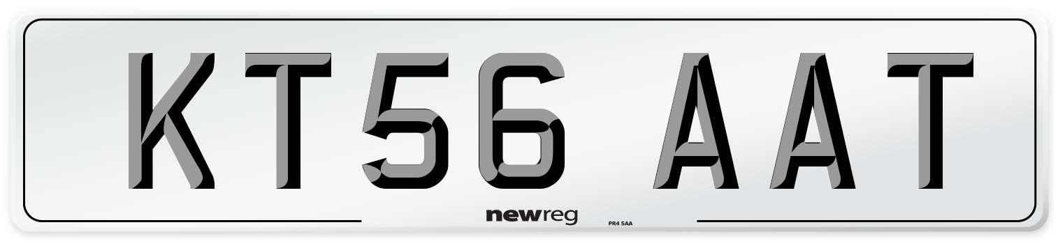 KT56 AAT Number Plate from New Reg